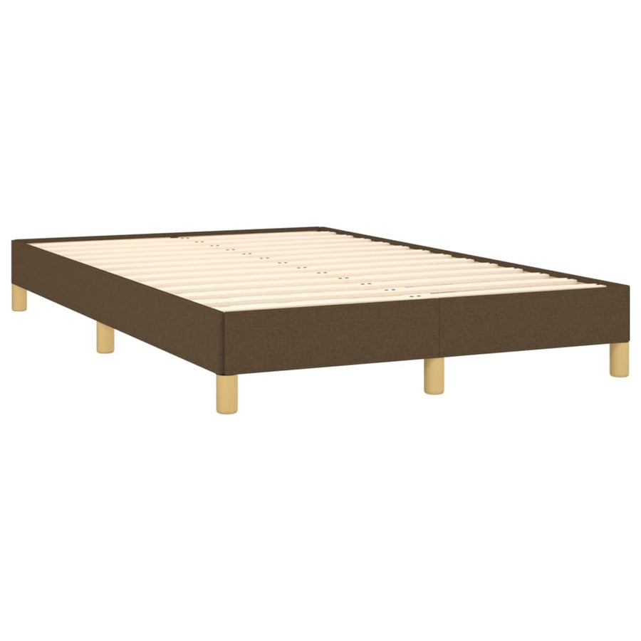 Boxspring met matras stof donkerbruin 120x190 cm 120 x 190 cm 25 cm
