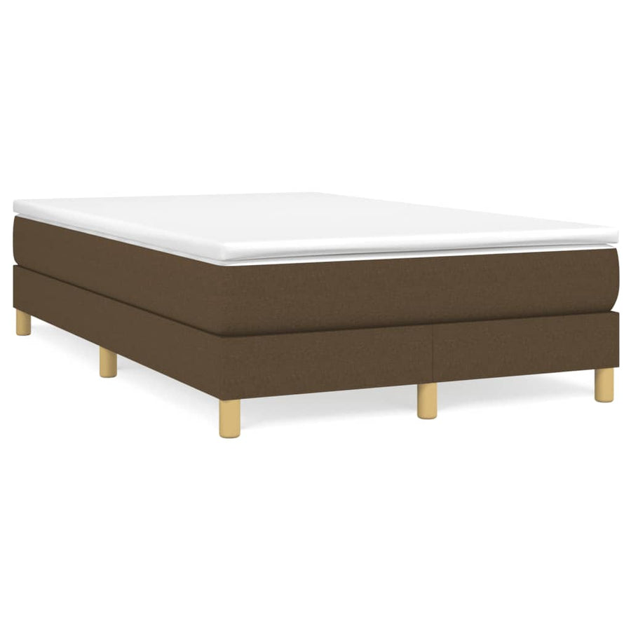 Boxspring met matras stof donkerbruin 120x190 cm 120 x 190 cm 25 cm