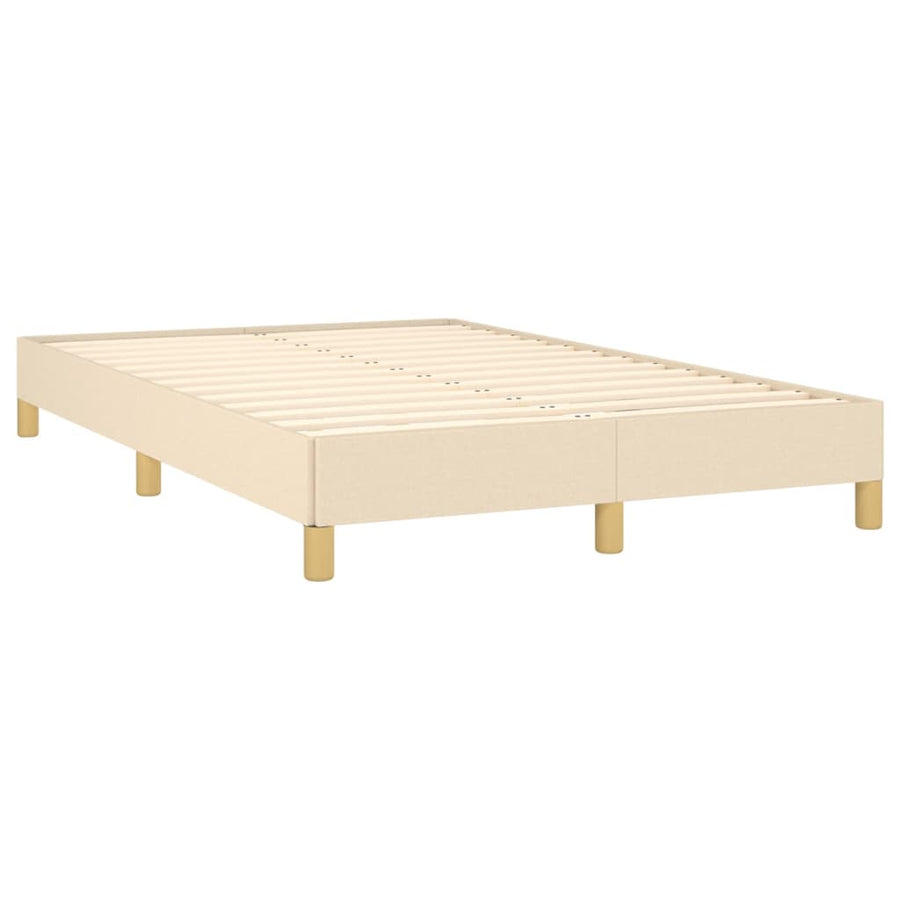 Boxspring met matras stof crèmekleurig 120x190 cm 120 x 190 cm 25 cm