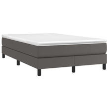 Boxspring met matras kunstleer grijs 120x190 cm 120 x 190 cm 25 cm Grijs