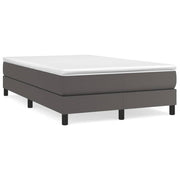 Boxspring met matras 120x190 cm grijs kunstleer
