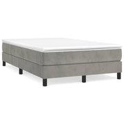 Box spring with mattress velvet light grey 120x190 cm