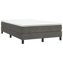 Boxspring met matras fluweel donkergrijs 120x190 cm 120 x 190 cm 25 cm