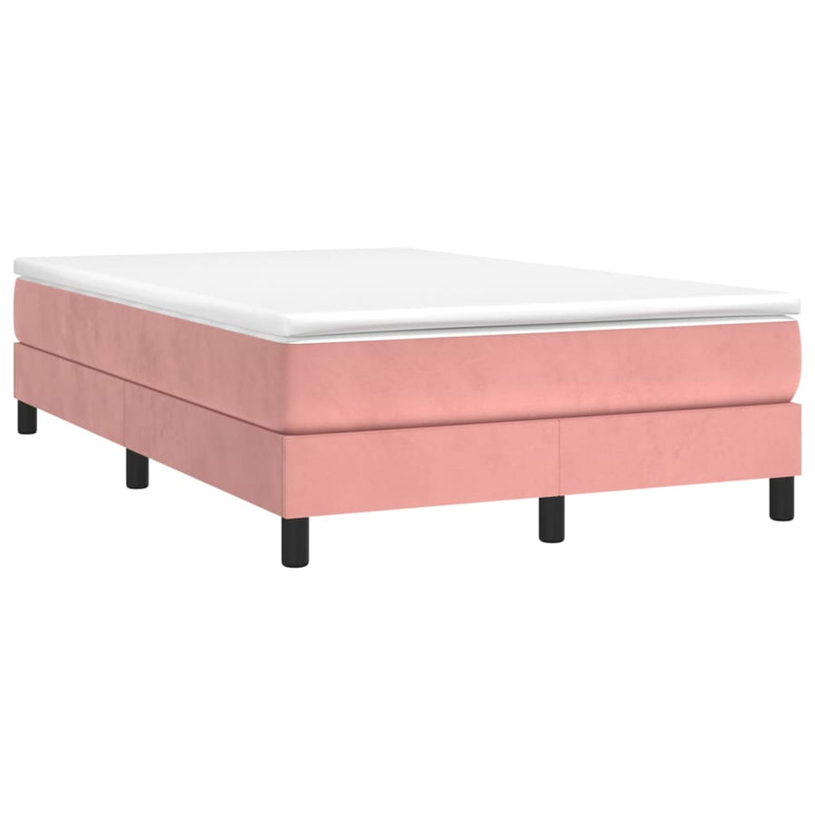 Boxspring met matras fluweel 120 x 190 cm 25 cm