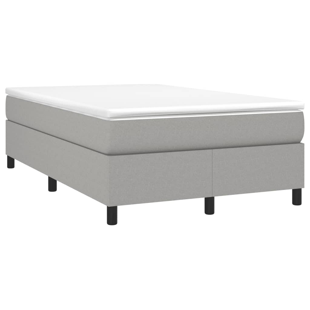 Boxspring Met Matras Stof Lichtgrijs 120 x 190 cm 33.5 cm
