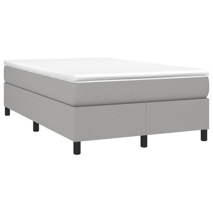 Boxspring Met Matras Stof Lichtgrijs 120 x 190 cm 33.5 cm