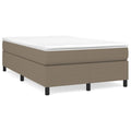 Boxspring met matras stof taupe 120x190 cm
