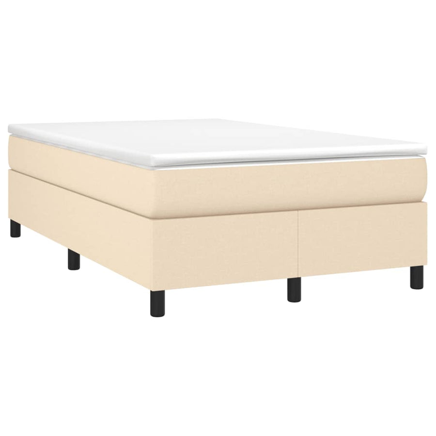 Boxspring Met Matras Stof Kleurig Crème 120 x 190 cm 33.5 cm