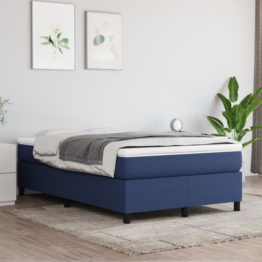 Boxspring Met Matras Stof Blauw 120 x 190 cm 33.5 cm
