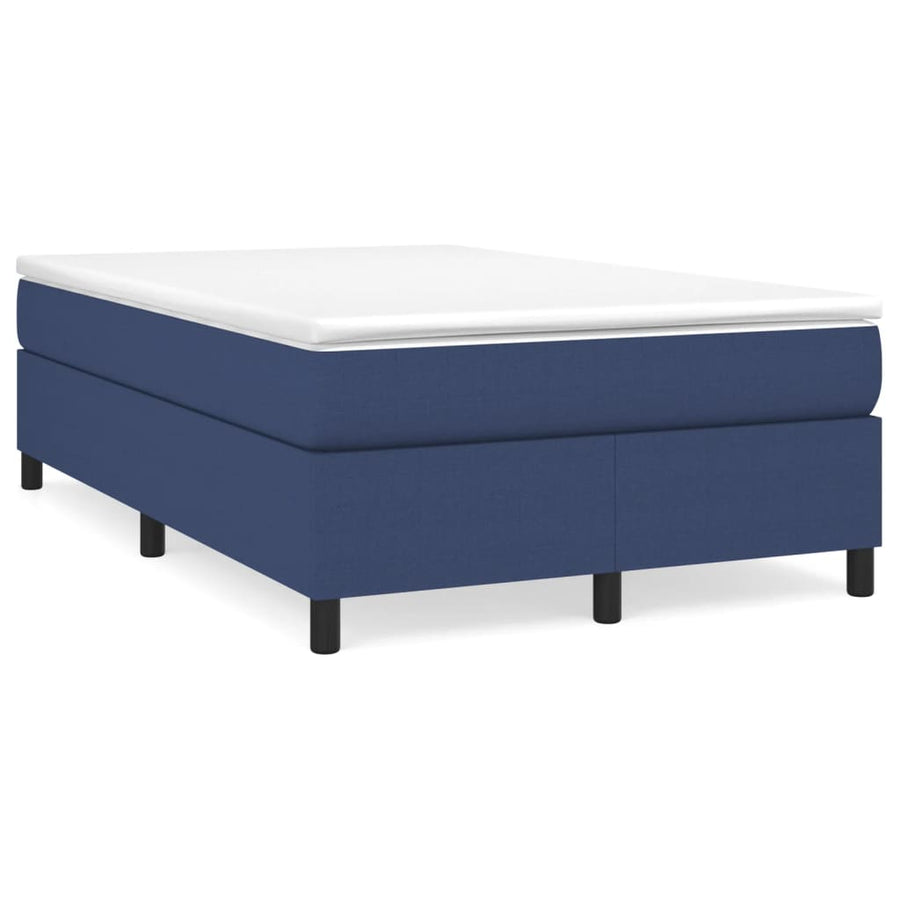 Boxspring Met Matras Stof Blauw 120 x 190 cm 33.5 cm