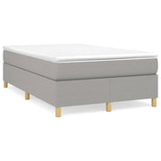 Boxspring met matras 120x190 cm lichtgrijs stof