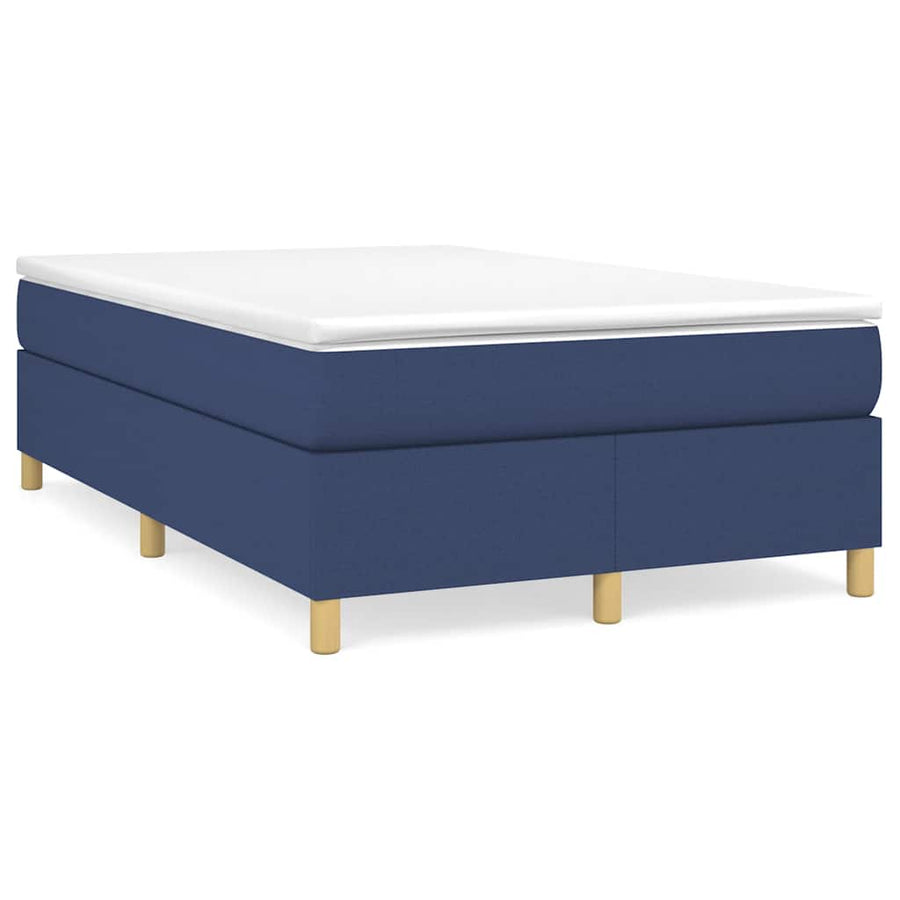 Boxspring Met Matras Stof Blauw 120 x 190 cm 35 cm
