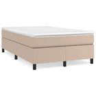 Boxspring met matras kunstleer cappuccinokleurig 120x190 cm 120 x 190 cm 33.5 cm Cappuccino