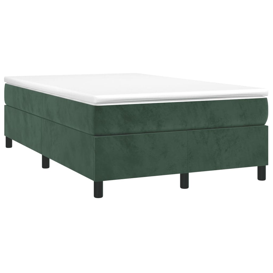 Boxspring Met Matras Fluweel Donkergroen 120 x 190 cm 33.5 cm