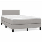 Boxspring Met Matras Stof Lichtgrijs 120X190 Cm