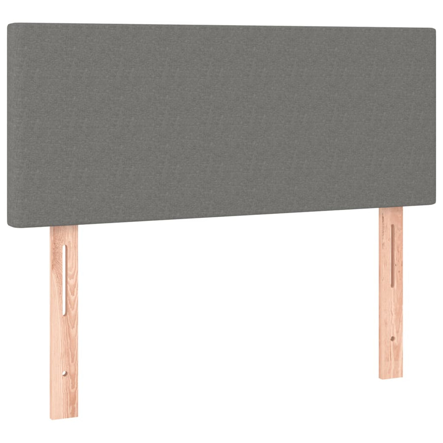 Boxspring Met Matras Stof Donkergrijs 120X190 Cm