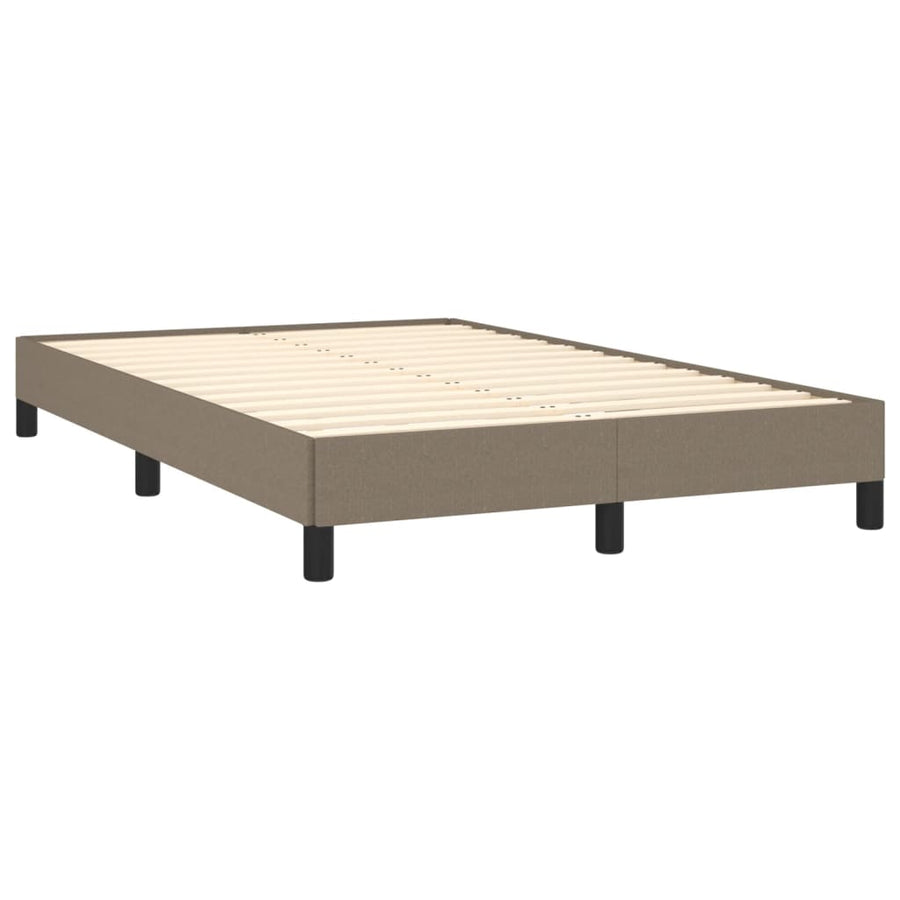 Boxspring met matras stof taupe 120x190 cm