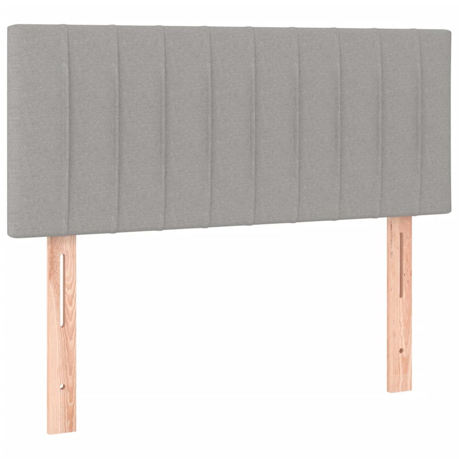 Boxspring Met Matras Stof Lichtgrijs 120X190 Cm