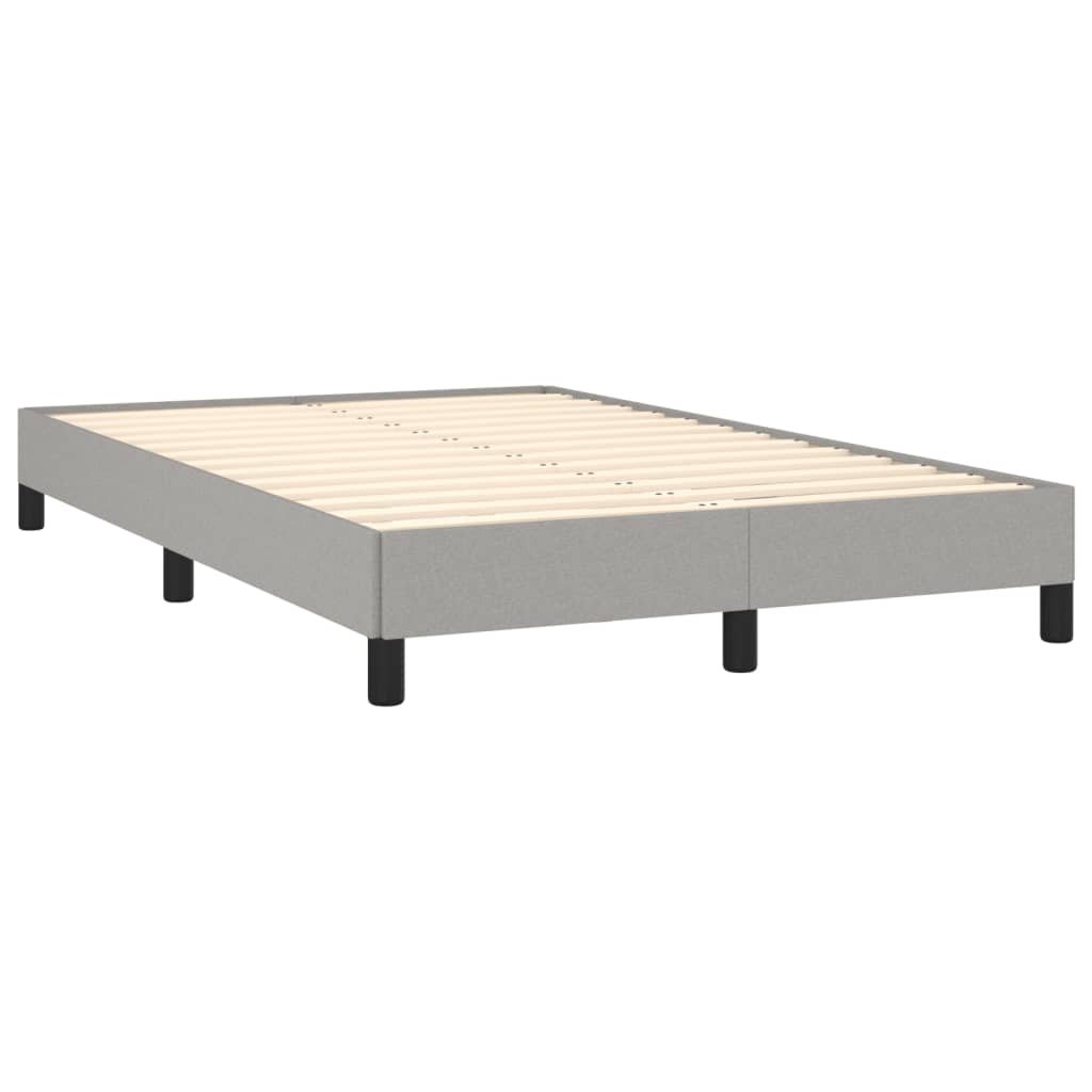 Boxspring met matras stof lichtgrijs 120x190 cm
