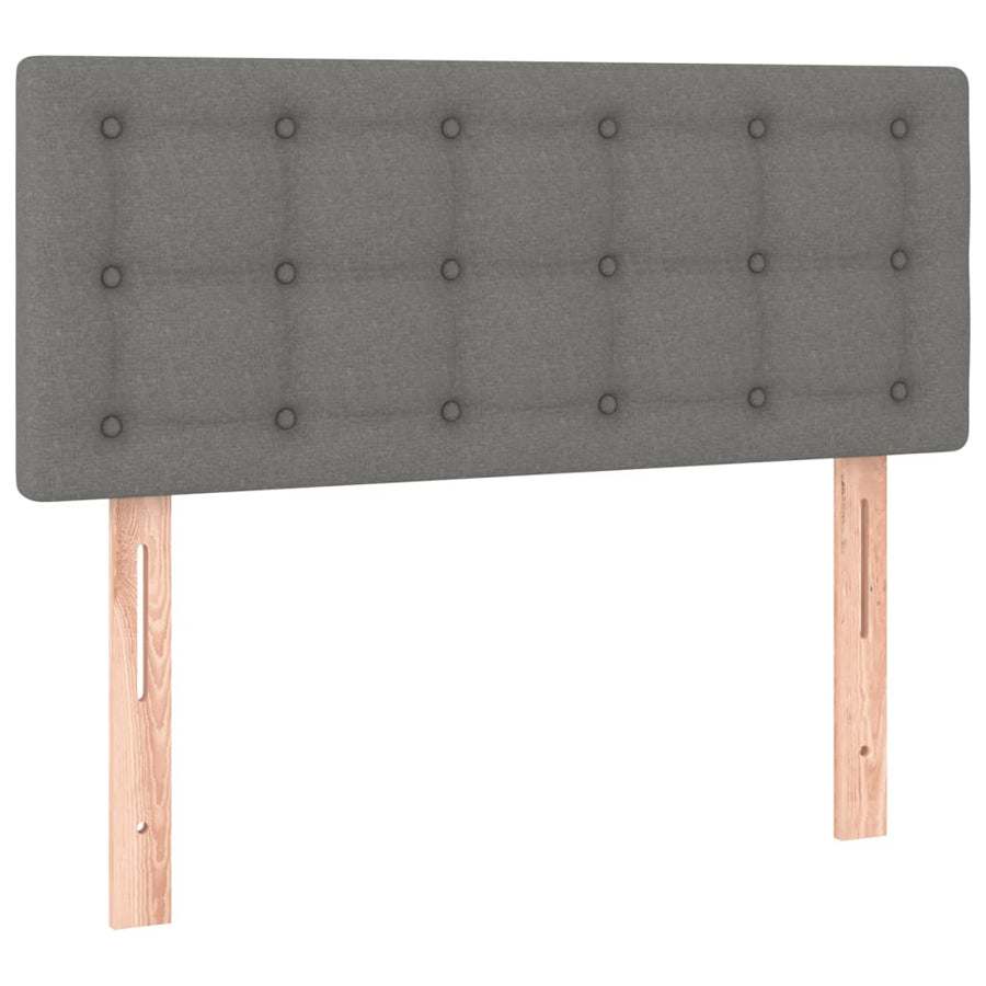 Boxspring met matras stof donkergrijs 120x190 cm