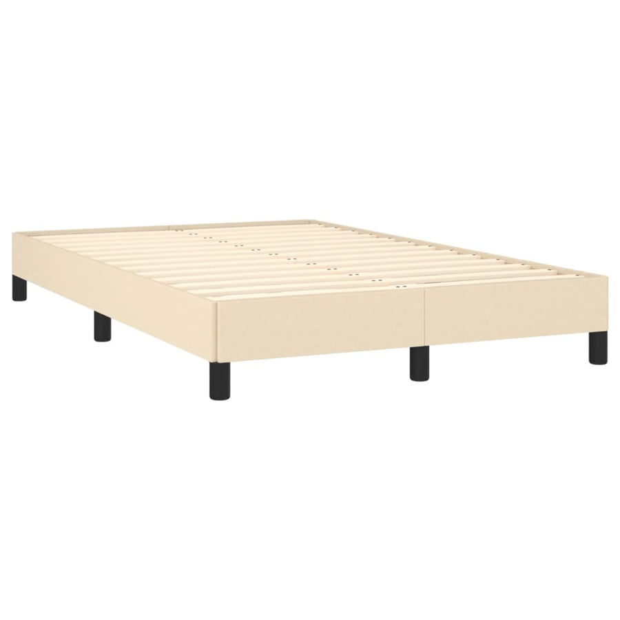 Boxspring met matras stof crèmekleurig 120x190 cm