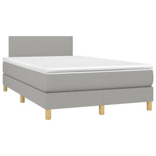 Boxspring Met Matras Stof Lichtgrijs 120X190 Cm