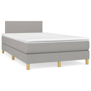 Boxspring 120x190 cm lichtgrijs met matras