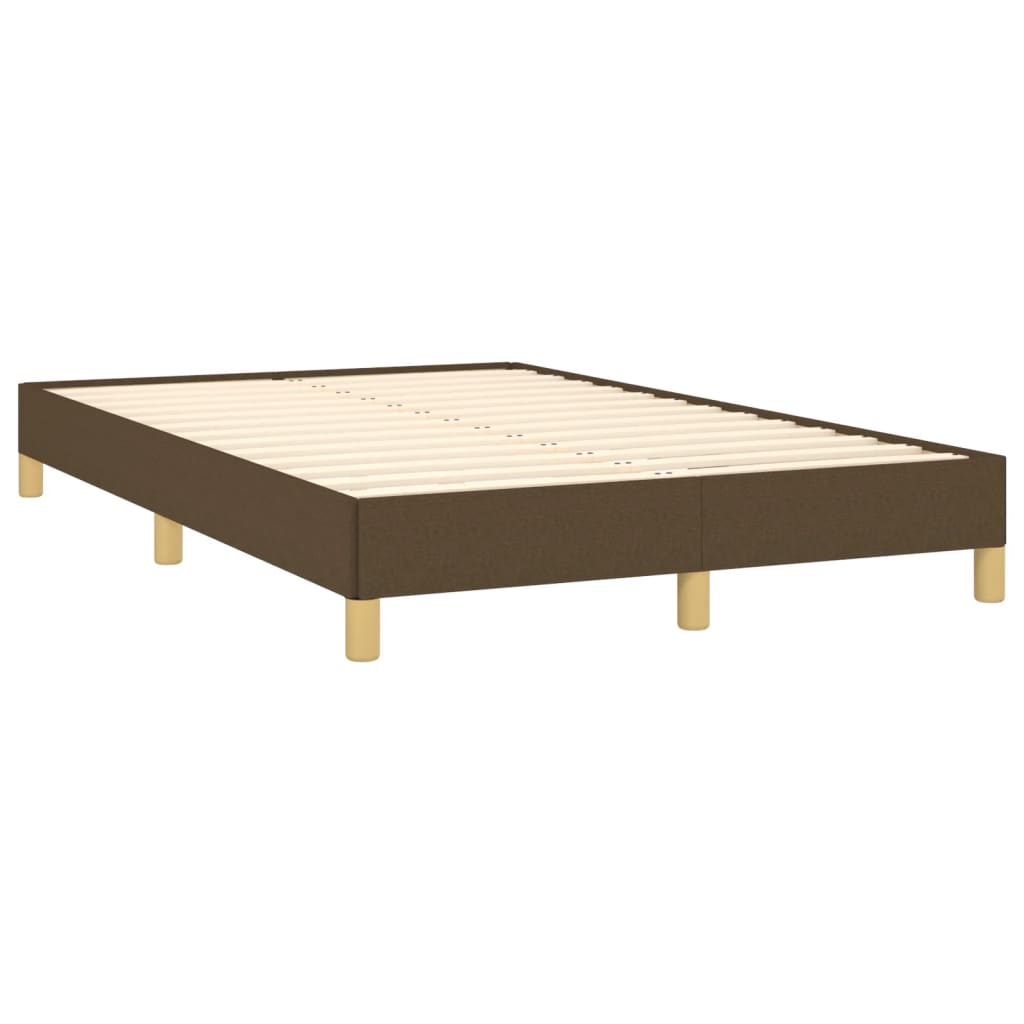Boxspring Met Matras Stof Donkerbruin 120X190 Cm