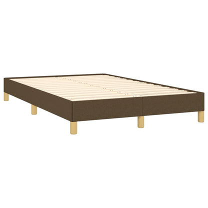 Boxspring Met Matras Stof Donkerbruin 120X190 Cm
