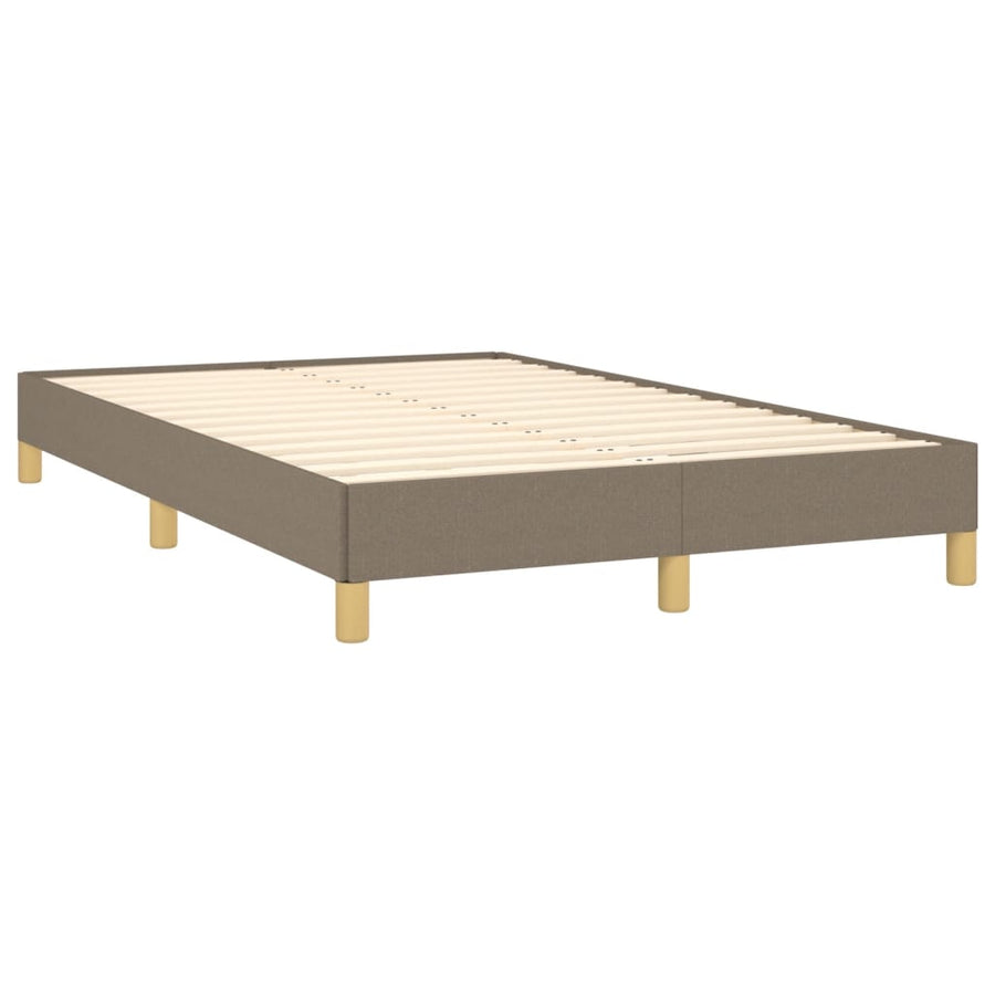 Boxspring met matras stof taupe 120x190 cm