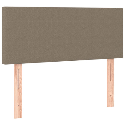 Boxspring met matras stof taupe 120x190 cm