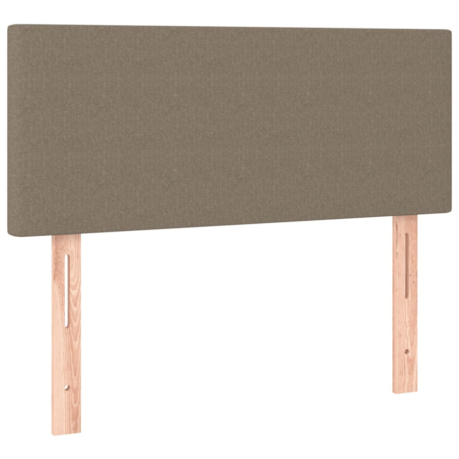 Boxspring met matras stof taupe 120x190 cm