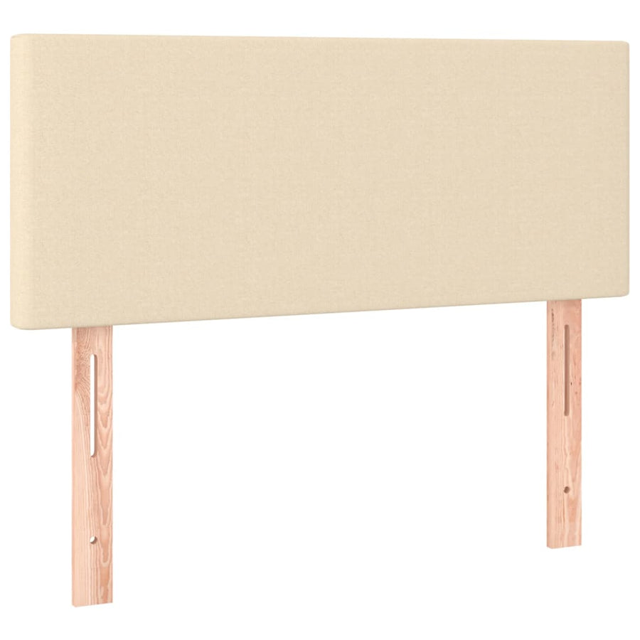 Boxspring Met Matras Stof Crèmekleurig 120X190 Cm