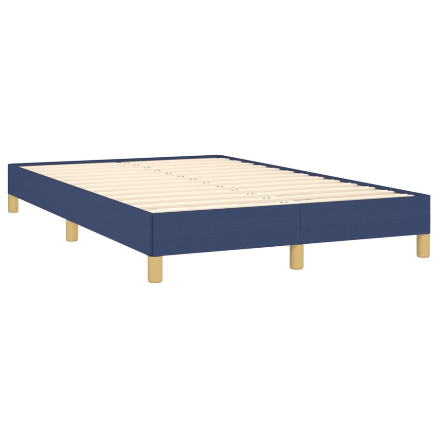 Boxspring Met Matras Stof Blauw 120X190 Cm