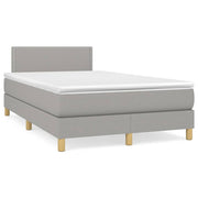 Boxspring met matras 120x190 cm lichtgrijs