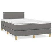 Boxspring 120x190 cm donkergrijs met matras