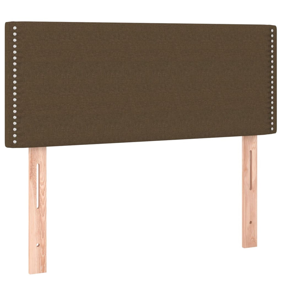 Boxspring Met Matras Stof Donkerbruin 120X190 Cm