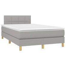 Boxspring Met Matras Stof Lichtgrijs 120X190 Cm