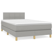 Boxspring met matras 120x190 cm lichtgrijs