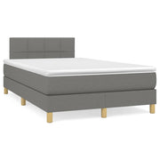 Boxspring met matras 120x190 cm donkergrijs