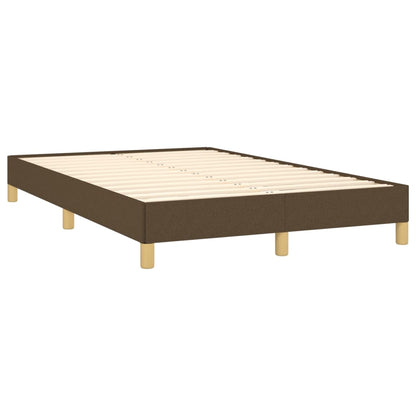 Boxspring Met Matras Stof Donkerbruin 120X190 Cm