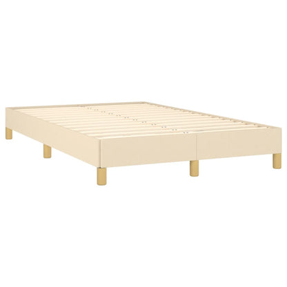 Boxspring met matras stof crèmekleurig 120x190 cm