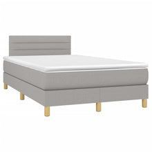 Boxspring Met Matras Stof Lichtgrijs 120X190 Cm