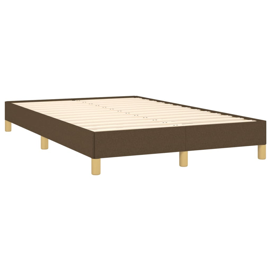 Boxspring Met Matras Stof Donkerbruin 120X190 Cm