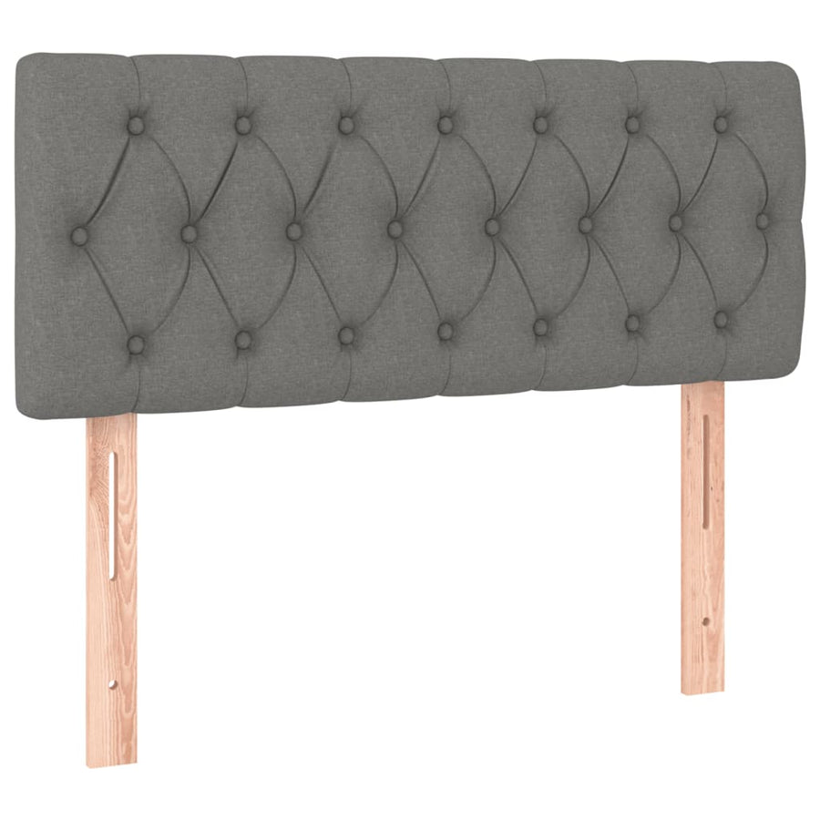 Boxspring met matras stof donkergrijs 120x190 cm