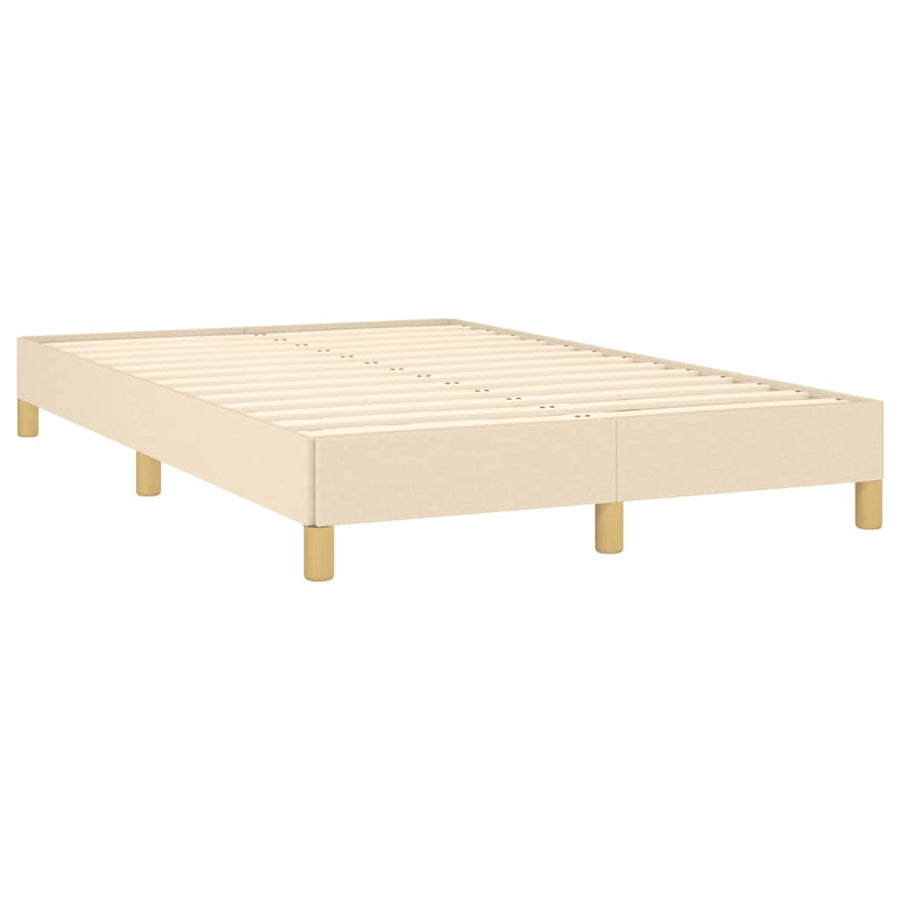 Boxspring met matras stof crèmekleurig 120x190 cm