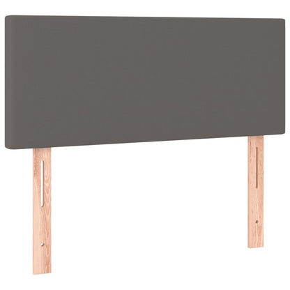Boxspring Met Matras Kunstleer Grijs 120X190 Cm