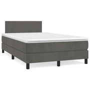 Boxspring 120x190 cm fluweel donkergrijs