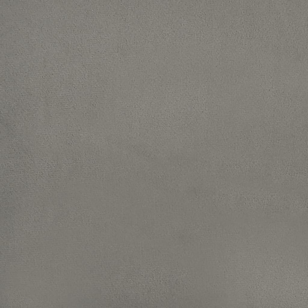 Boxspring met matras fluweel lichtgrijs 120x190 cm