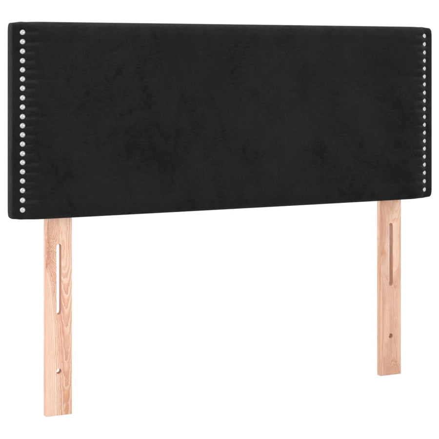 Boxspring met matras fluweel zwart 120x190 cm